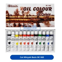 Cat Minyak Bazic BC-565 12ML 12 Warna / Cat Oil Colour / Cat Lukis Minyak